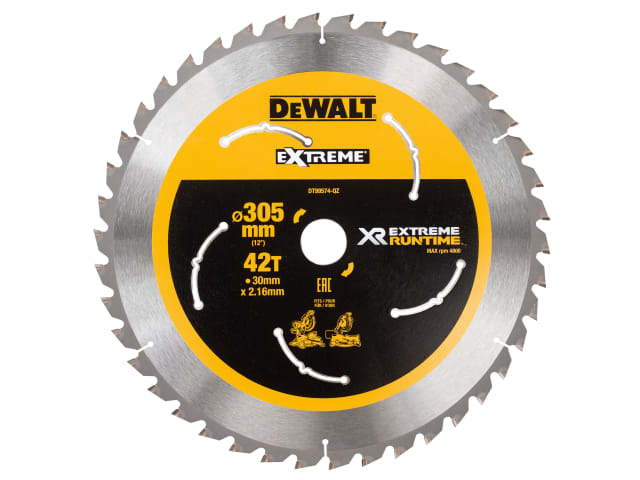 DEWDT99574QZ XR FlexVolt Mitre Saw Blade 305 x 30mm x 42T