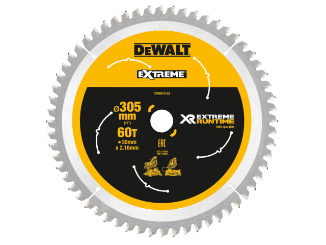 DEWDT99575QZ XR FlexVolt Mitre Saw Blade 305 x 30mm x 60T