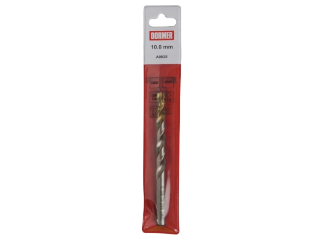 DORA002S80 A002 HSS-TiN Coated Jobber Drill 8.00mm OL:117mm WL:75mm