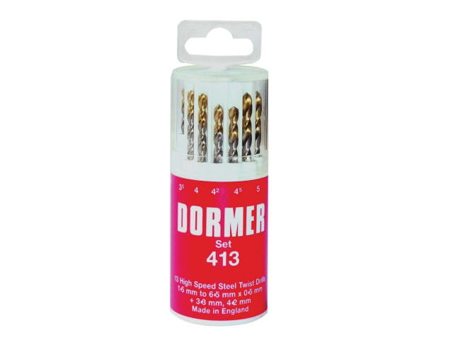 DORA094419 A094 No.419 HSS TiN Coated Drill Set of 19 1.00mm-10.00mm x 0.5mm