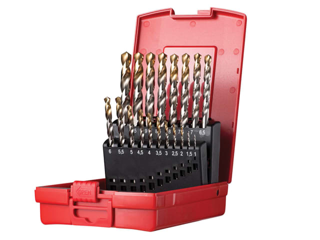 DORA095201 A095 Set 201 A002 HSS TiN Coated Jobber Drill Set of 19 1.0-10.0 x 0.5mm