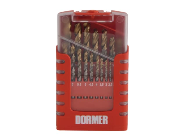 DORA095COMP A095 Compact Set HSS TiN Drill Set of 19 1.0-10 x 0.5mm