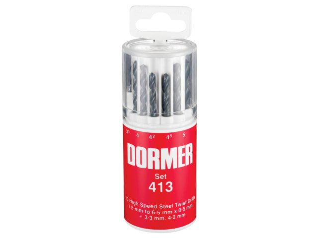 DORSET413 A191 No.413 Metric HSS Drill Set of 13 1.5-6.5 x 0.5mm