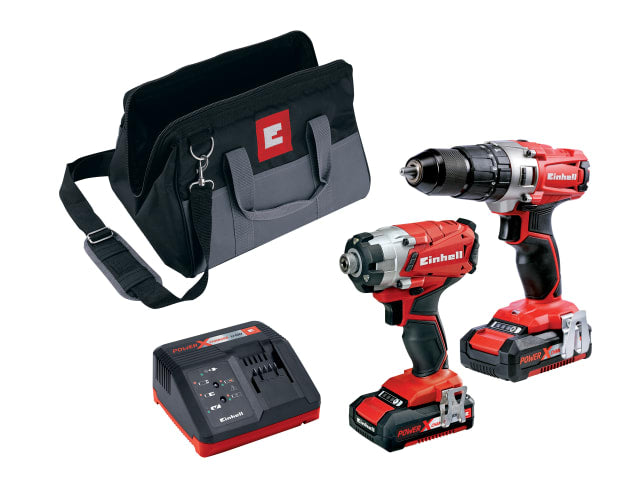 EINPXTWIN2 Power X-Change Combi & Impact Driver Twin Pack 18V 2 x 2.0Ah Li-ion