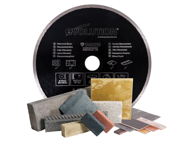 EVL210DIAM Diamond Blade, Continuous Rim 210 x 25.4mm