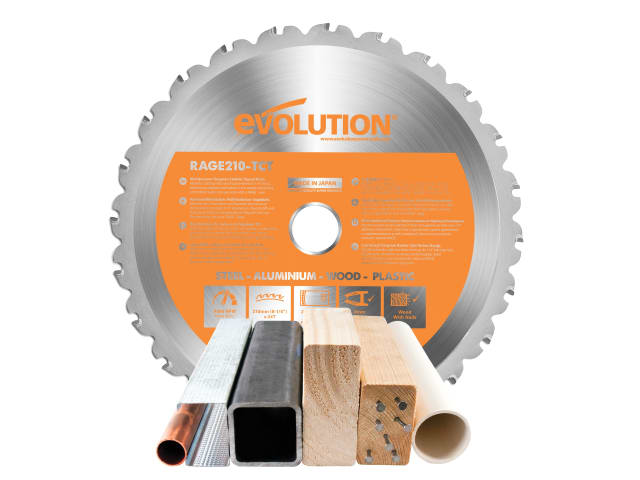 EVL210MULTI Multi-Material Mitre Saw Blade 210 x 25.4mm x 24T