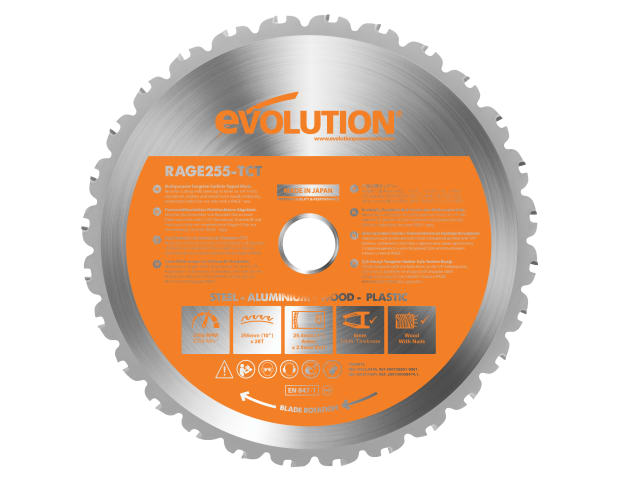 EVL255MULTI Multi-Material Mitre Saw Blade 255 x 25.4mm x 28T