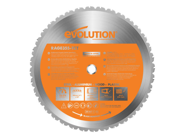 EVL355MULTI Multi-Material Chop Saw Blade 355 x 25.4mm x 36T