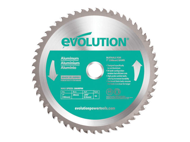 EVLA1802054 Aluminium Cutting Circular Saw Blade 180 x 20mm x 54T