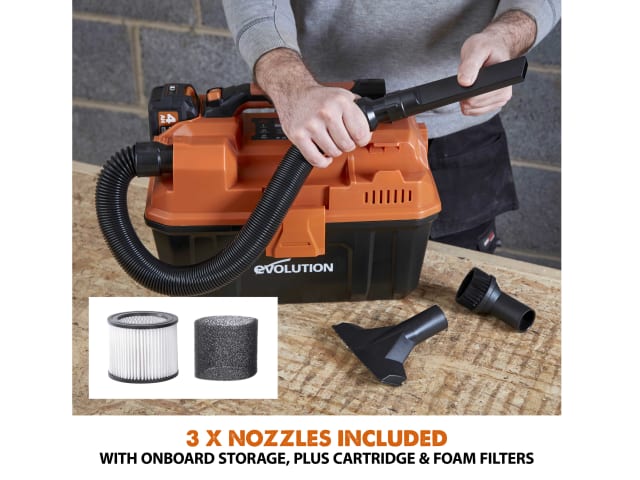 EVLR11VACN R11VAC-Li EXT Wet & Dry Vacuum Cleaner 18V Bare Unit