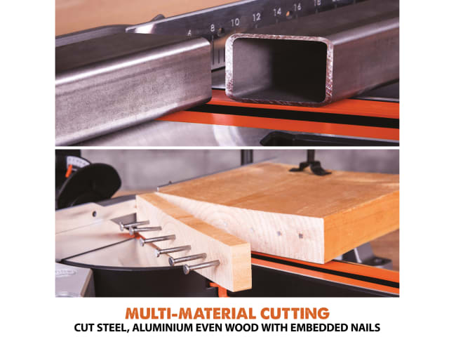 EVLR210S300 R210SMS-300+ Pro Multi-Material Sliding Mitre Saw 210mm 1500W 240V