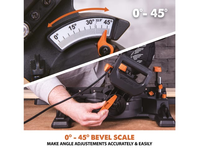 EVLR210S300 R210SMS-300+ Pro Multi-Material Sliding Mitre Saw 210mm 1500W 240V