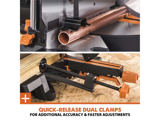 EVLR255SMDBL R255SMS-DB+ Multi-Material Sliding Mitre Saw 255mm 1600W 110V