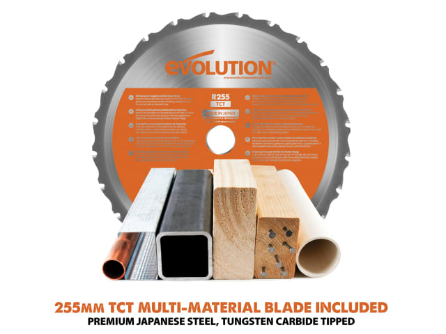 EVLR255SMS R255SMS+ Pro Multi-Material Sliding Mitre Saw 255mm 2000W 240V