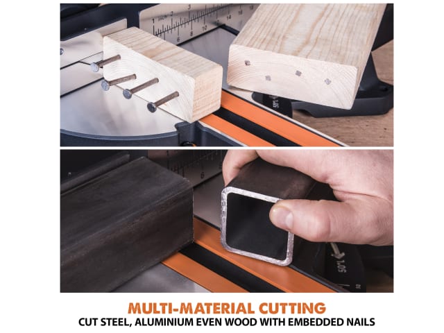 EVLR255SMS R255SMS+ Pro Multi-Material Sliding Mitre Saw 255mm 2000W 240V