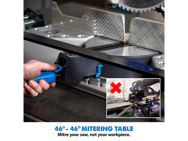 EVLS355MCS S355MCS Heavy-Duty Metal Cutting Mitre Chop Saw 2200W 240V