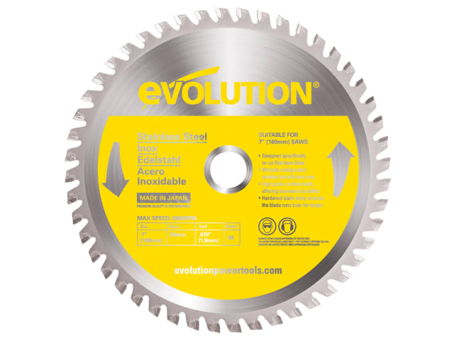 EVLSS1802048 Stainless Steel Cutting Circular Saw Blade 180 x 20mm x 48T