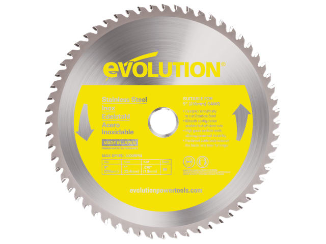 EVLSS2302560 Stainless Steel Cutting Circular Saw Blade 230 x 25.4mm x 60T