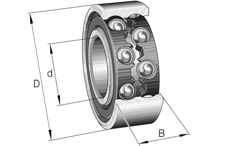 4205-BB-TVH 25x52x18mm FAG Double Row Deep Groove Ball Bearing