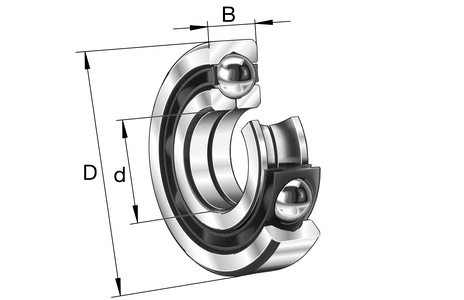 QJ314-XL-MPA 70x150x35mm FAG Four Point Contact Ball Bearing