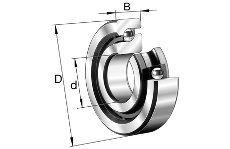 7603030-TVP 30x72x19mm FAG Axial Angular Contact Ball Bearing