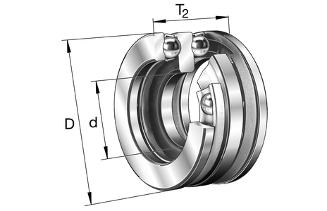 52305 20x52x34mm FAG Double Direction Thrust Ball Bearing