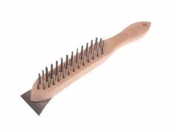 FAI5804S 580/4S Lightweight Scratch Brush with Scraper - 4 Row