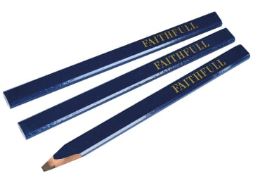 FAICPB Carpenter's Pencils - Blue / Soft (Pack 3)
