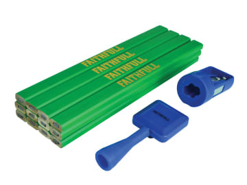 FAICPGKIT Carpenter's Pencil Kit Green / Hard (Pack 12)