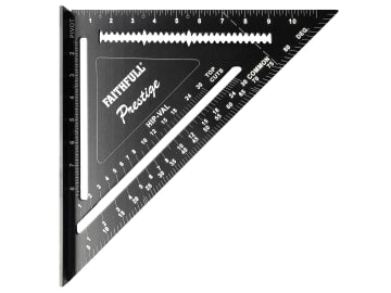 FAICSQ12CNC Prestige Quick Square Black Aluminium 300mm (12in)