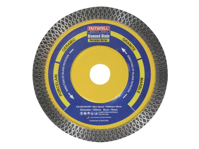 FAIDB105CRP Porcelain Diamond Blade 105 x 16mm