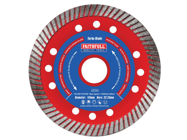 FAIDB115TURB Turbo Cut Diamond Blade 115 x 22mm