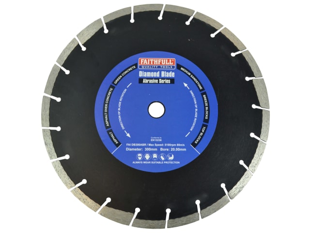 FAIDB300ABR Abrasive Diamond Blade 300 x 20mm