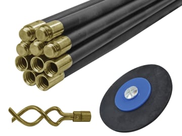 FAIDRSET12 Universal Drain Clean Set (10 x Rods Plunger & Worm)