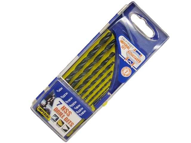 FAIF7PSET HSS Drill Bit Set of 7 1/16-1/4 x 1/32