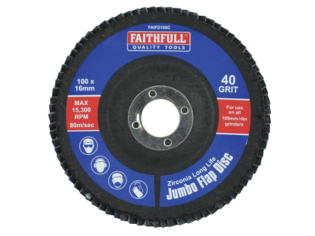 FAIFD100C Abrasive Jumbo Flap Disc 100mm Coarse