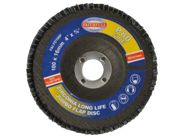 FAIFD100F Abrasive Jumbo Flap Disc 100mm Fine