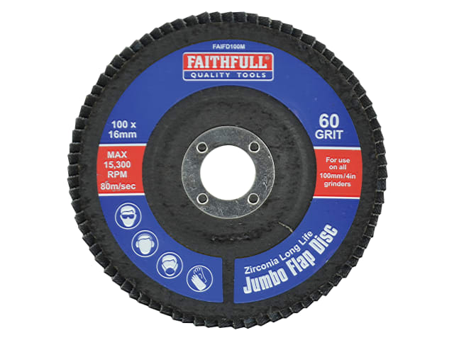FAIFD100M Abrasive Jumbo Flap Disc 100mm Medium