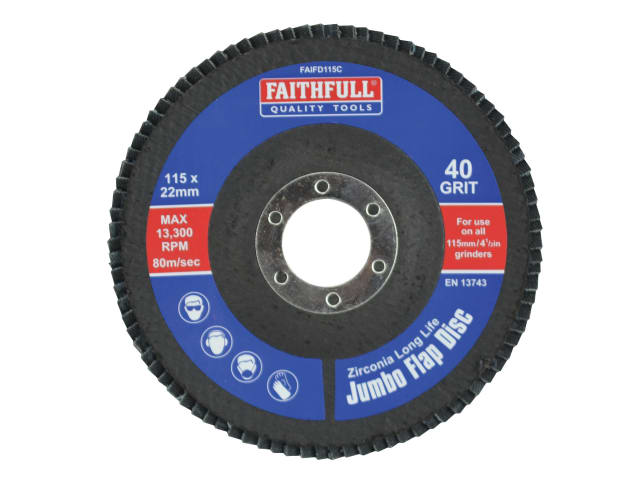 FAIFD115C Abrasive Jumbo Flap Disc 115mm Coarse