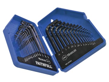 FAIHKS30MAF Metric/Imperial Hex Key Set, 30 Piece