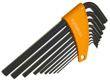 FAIHKS9ML Metric Long Arm Hex Key Set, 9 Piece