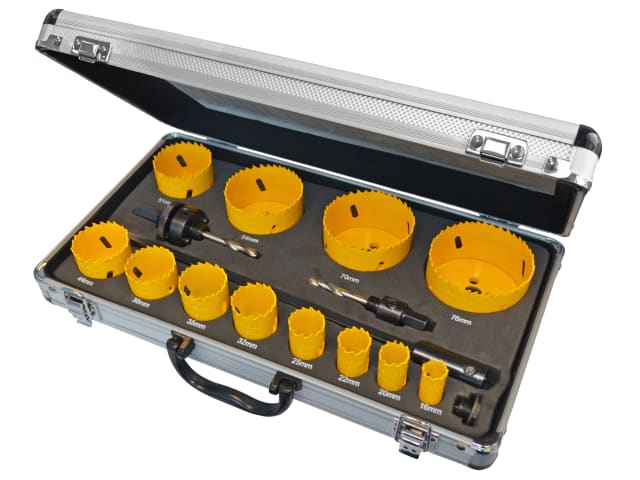 FAIHSKU Universal Varipitch Holesaw Kit, 16 Piece 16-76mm