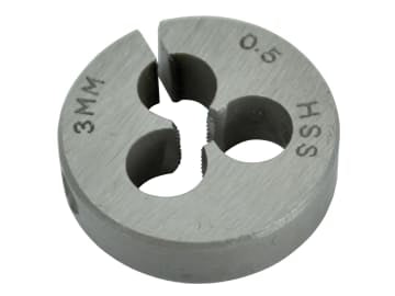 FAIHSSDM3 HSS Straight Flute Split Die M3 x 0.5, 13/16in OD