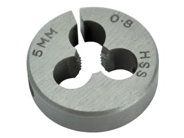 FAIHSSDM5 HSS Straight Flute Split Die M5 x 0.8,, 13/16in OD