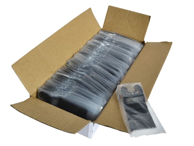 FAIMFW34B100 Multi-Function Tool CrV Flush Cut Wood Blade Ground Side Set 34mm (Box 100)