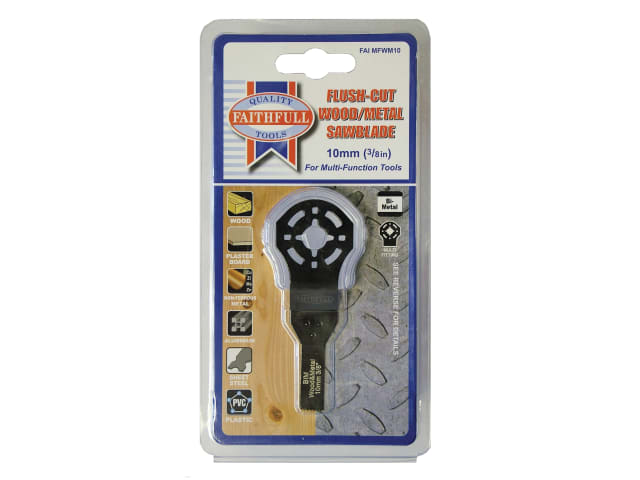 FAIMFWM10 Multi-Functional Tool Flush Cut Wood/Bi-Metal Blade 10mm
