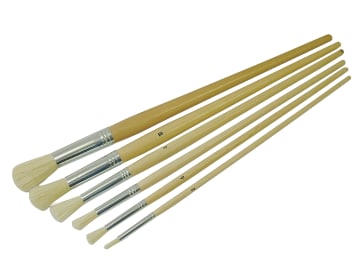 FAIPBFITRPK Round Fitch Brush Set. 6 Piece