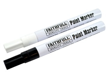 FAIPMBLKWHI Paint Marker Pen Black & White (Pack 2)