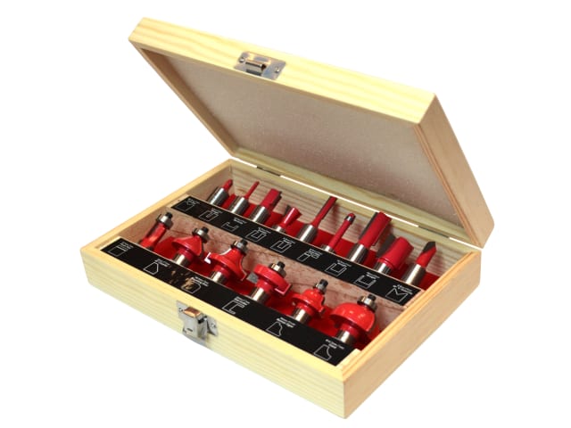 FAIRBS15 1/2in TCT Router Bit Set, 15 Piece