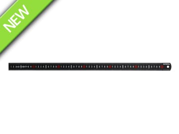 FAIRUL600MB Matt Black Stainless Steel Measuring Rule 600mm